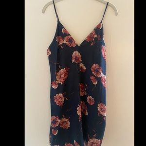 Blue Floral Mini Dress